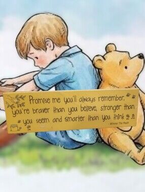 NWT. Promise Me You'll Always Remember Decorative Wooden Sign. Winnie The Pooh.